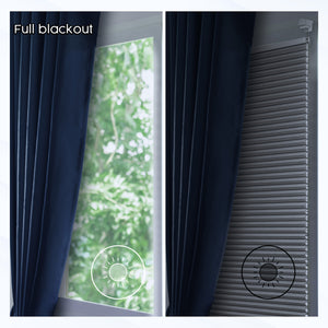 CUSTOMISED Honeycomb Pleated Blinds WITH DRILLING – Made-to-measure – Up and down Shades – 6 Different Fabric Colours – Honeycomb Blackout Blinds