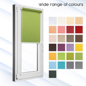 CUSTOMISED Roller Blinds - Quick and Easy Assembly with NO DRILLING – 25 rich colours - Roller Blinds for Windows and Doors – Made-to-measure roller shades