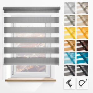 Concept Blinds Day and night Roller Blind – WALL MOUNT – Custom size – Wall-mounted Roller Blinds for Windows and Doors