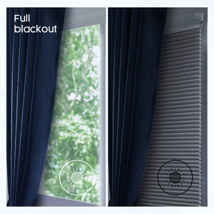 CUSTOMISED Honeycomb Pleated Blind WITHOUT DRILLING – Made-to-measure – Up and down Shades – 6 Different Fabric Colours – Honeycomb Blackout Blinds