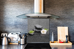 Unique Glass kitchen panel BS02 Stone Series: Stone Drops Of Water