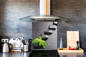 Unique Glass kitchen panel BS02 Stone Series: Stone Water Drops 5