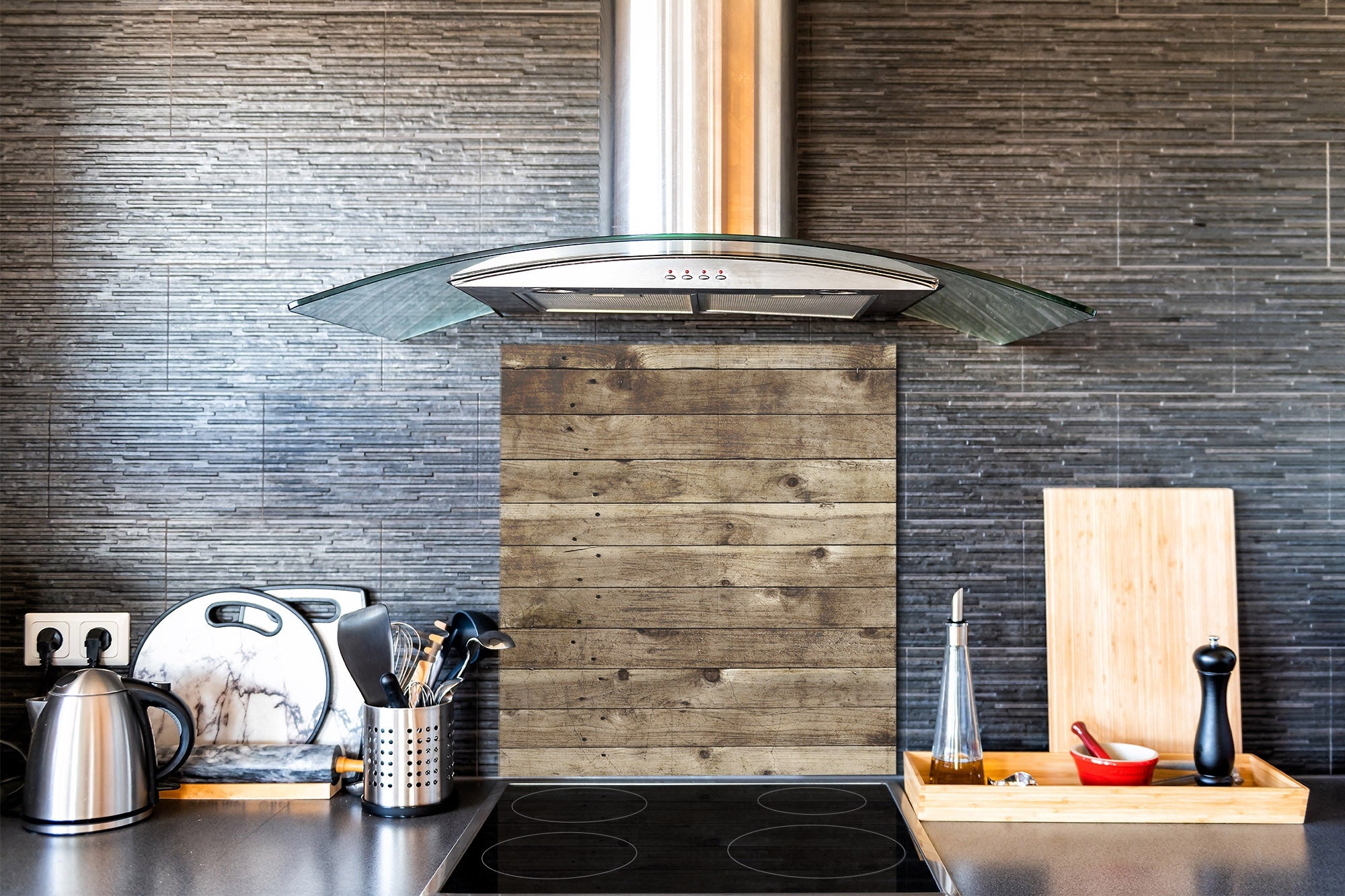Panel de vidrio para cocinas antisalpicaduras de diseño – BS11