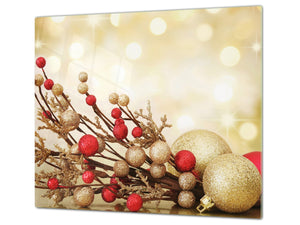 CUTTING BOARD and Cooktop Cover ;D20 Christmas Series: Golden christmas decoration