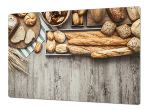 HUGE TEMPERED GLASS CHOPPING BOARD – Bread and flour series DD09 Breakfast rolls 1