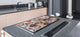 BIG KITCHEN BOARD & Induction Cooktop Cover – Glass Pastry Board - Food series DD16 Indian feast