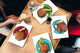 Set of four Glass Cutting Boards from toughened glass; MD11 Christmas Series: Elegant christmas