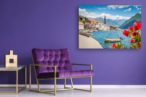 Glass Picture Toughened Wall Art  - Wall Art Glass Print Picture SART02 Cities Series: Bay of Kotor in Montenegro