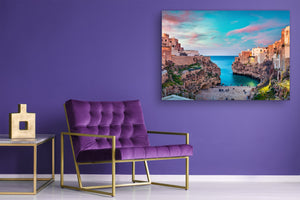 Glass Picture Toughened Wall Art  - Wall Art Glass Print Picture SART02 Cities Series: Polignano a Mare