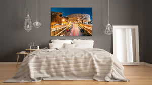 Glass Picture Toughened Wall Art  - Wall Art Glass Print Picture SART02 Cities Series: Colosseum