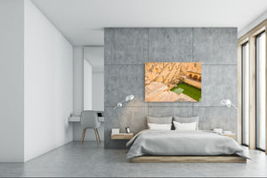 Graphic Art Print on Glass - Beautiful Quality Glass Print Picture SART01C Nature Series: Amber fort in India