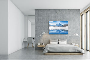 Graphic Art Print on Glass - Beautiful Quality Glass Print Picture SART01C Nature Series: Wonderland scenery in the Alps