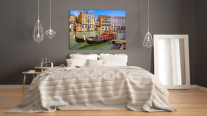 Glass Picture Toughened Wall Art  - Wall Art Glass Print Picture SART02 Cities Series: Grand Canal in Venice