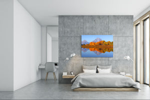 Graphic Art Print on Glass - Beautiful Quality Glass Print Picture SART01C Nature Series: Autumn scenery