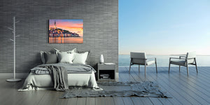 Glass Picture Toughened Wall Art  - Wall Art Glass Print Picture SART02 Cities Series: Sunset by the Adriatic Sea