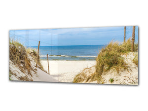 Glass Print Wall Art – Image on Glass 125 x 50 cm (≈ 50” x 20”) ; Dune