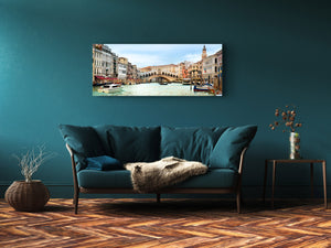 Glass Print Wall Art – Image on Glass 125 x 50 cm (≈ 50” x 20”) ; City 21