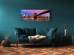 Glass Print Wall Art – Image on Glass 125 x 50 cm (≈ 50” x 20”) ; Bridge 17