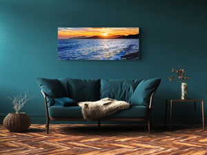 Glass Print Wall Art – Image on Glass 125 x 50 cm (≈ 50” x 20”) ; Sea 6