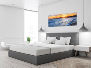 Glass Print Wall Art – Image on Glass 125 x 50 cm (≈ 50” x 20”) ; Sea 6