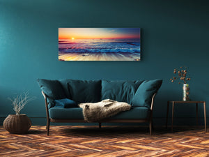 Glass Print Wall Art – Image on Glass 125 x 50 cm (≈ 50” x 20”) ; Sea 15