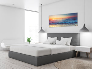 Glass Print Wall Art – Image on Glass 125 x 50 cm (≈ 50” x 20”) ; Sea 15