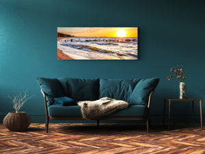 Glass Print Wall Art – Image on Glass 125 x 50 cm (≈ 50” x 20”) ; Seacoast 7