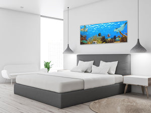 Glass Print Wall Art – Image on Glass 125 x 50 cm (≈ 50” x 20”) ; Water 2