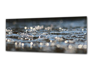 Glass Print Wall Art – Image on Glass 125 x 50 cm (≈ 50” x 20”) ; Water 8