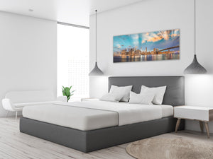 Glass Print Wall Art – Image on Glass 125 x 50 cm (≈ 50” x 20”) ; City 33