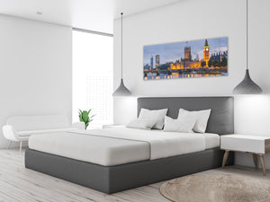 Glass Print Wall Art – Image on Glass 125 x 50 cm (≈ 50” x 20”) ; City 31