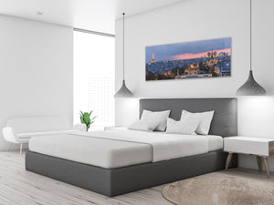 Glass Print Wall Art – Image on Glass 125 x 50 cm (≈ 50” x 20”) ; City 32