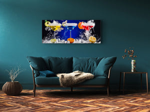 Glass Print Wall Art – Image on Glass 125 x 50 cm (≈ 50” x 20”) ; Drinks 1