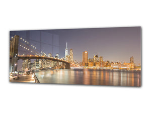 Wall Picture behind Tempered Glass 125 x 50 cm (≈ 50” x 20”) ; Bridge 8