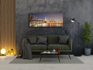 Wall Picture behind Tempered Glass 125 x 50 cm (≈ 50” x 20”) ; Bridge 8