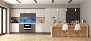 Stunning glass wall art - Wide format  backsplash with magnetic properties:   Van Gogh Modern art