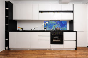 Stunning glass wall art - Wide format  backsplash with magnetic properties:   Van Gogh Modern art