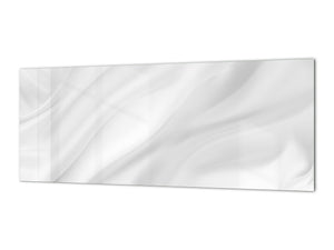 Tempered Glass magnetic and non magnetic splashback in wide-format: White silk