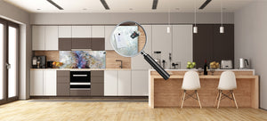 Stunning glass wall art - Wide format  backsplash with magnetic properties:   Veins of the earth