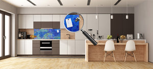 Stunning glass wall art - Wide format  backsplash with magnetic properties:   Van Gogh Modern art