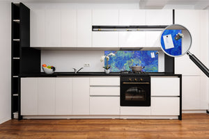 Stunning glass wall art - Wide format  backsplash with magnetic properties:   Van Gogh Modern art