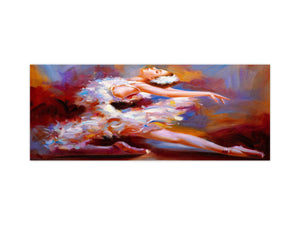 Stunning glass wall art - Wide format  backsplash with w/ & w/o stainless steel back: Oil Painting - Ballet