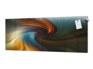 Tempered Glass magnetic and non magnetic splash-back in wide-format: Swirl fine art