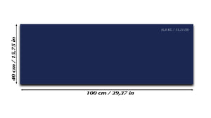 Pizarra magnética de cristal templado – Pizarra magnética borrado en seco :azul acero