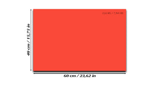 Pizarra magnética de cristal – Pizarra de cristal de borrado en seco :rojo naranja